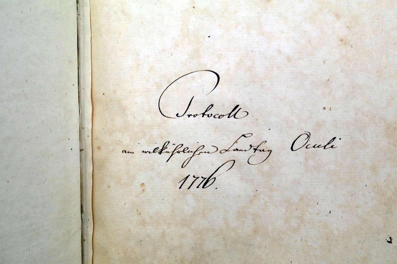 Titelblatt des Landtagsprotokolls Oculi 1776 Titelblatt des Landtagsprotokolls Oculi 1776